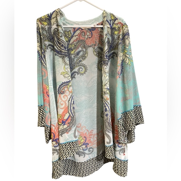 Soft Surroundings Other - Soft Surroundings Romantic Kimono Women’s Large Floral Whimsical Boho Topper